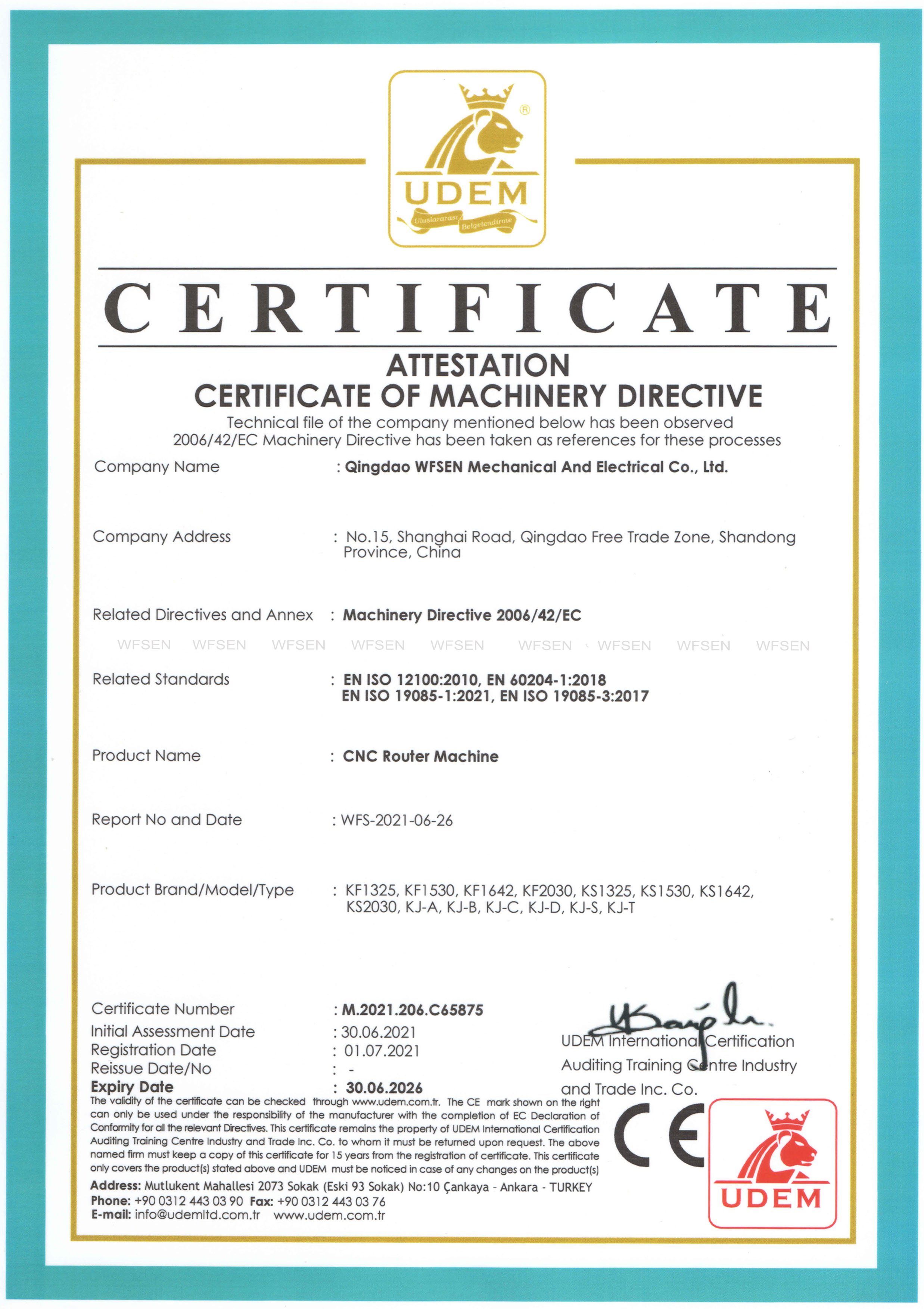 CE CNC router machine